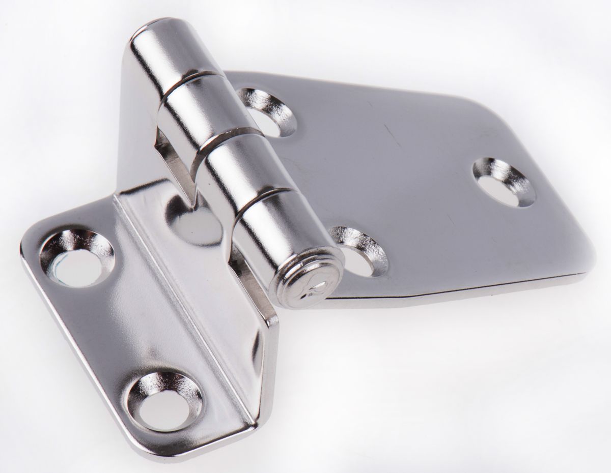 ROCA Stainless Steel Raised Profile Hinge, Screw Fixing 37mm x 67.5mm x 2mm