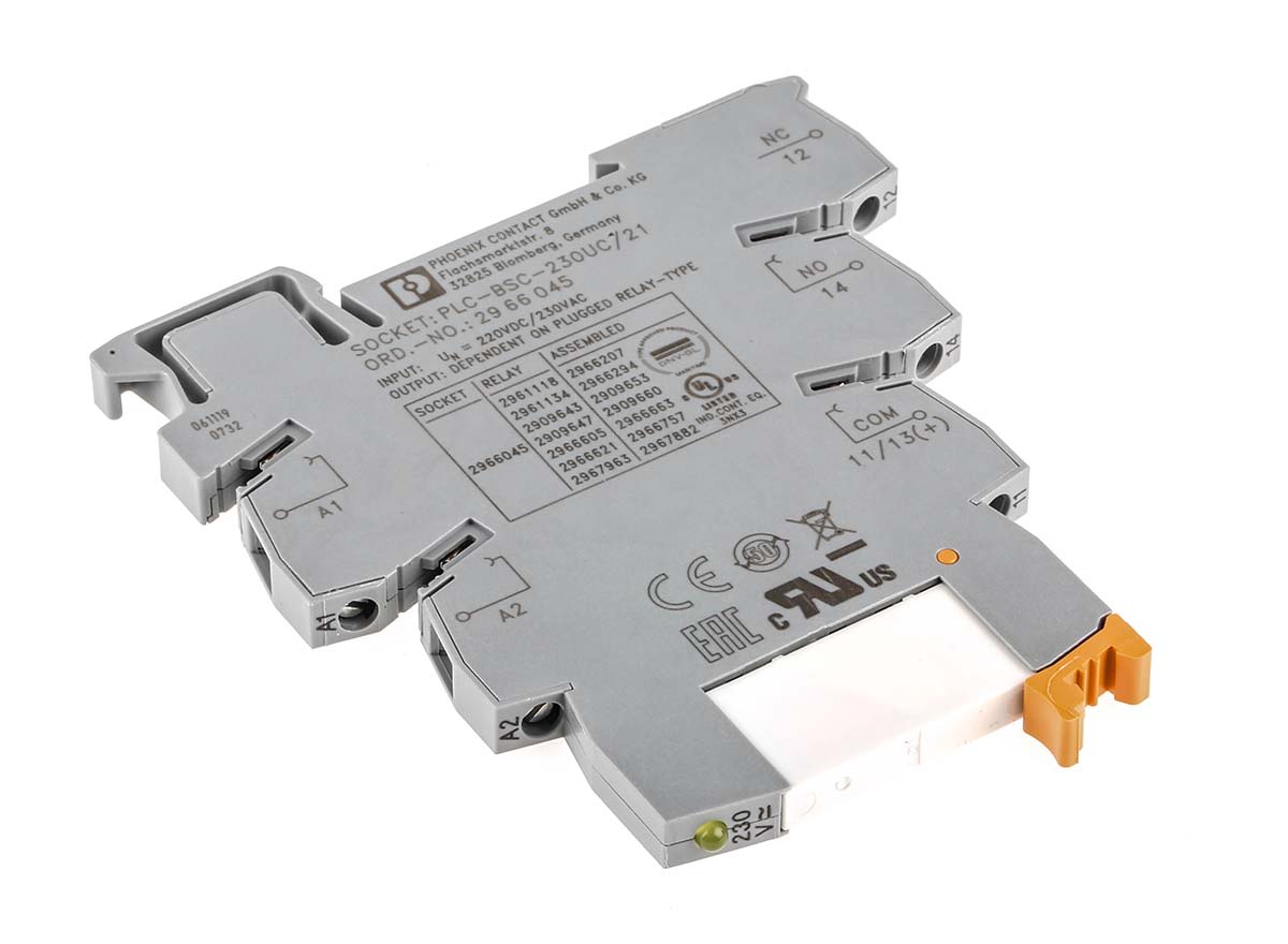 Phoenix Contact DIN Rail Mount Interface Relay, 230V ac/dc Coil, SPDT