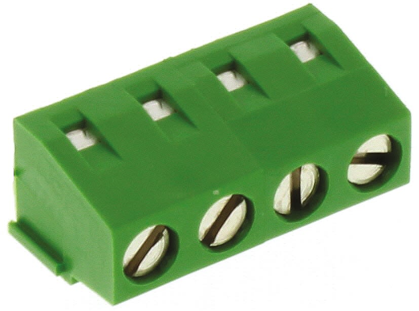 Bornier pour circuit imprimé TE Connectivity 4 contacts 1 rangée(s) pas de 5mm série Buchanan