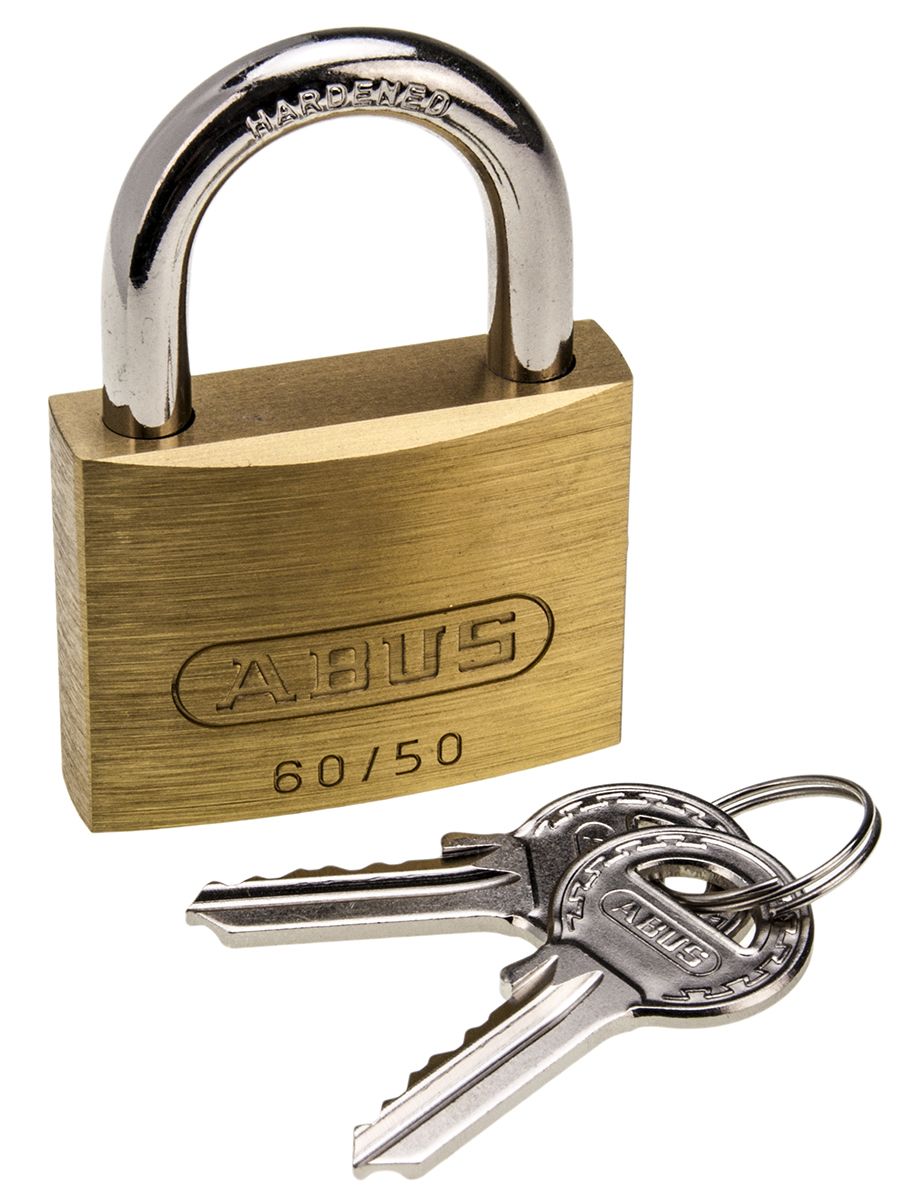 XR0060 50KA1 ABUS Vorhängeschloss mit Schlüssel gleichschließend, Messing, Stahl, BügelØ 8mm