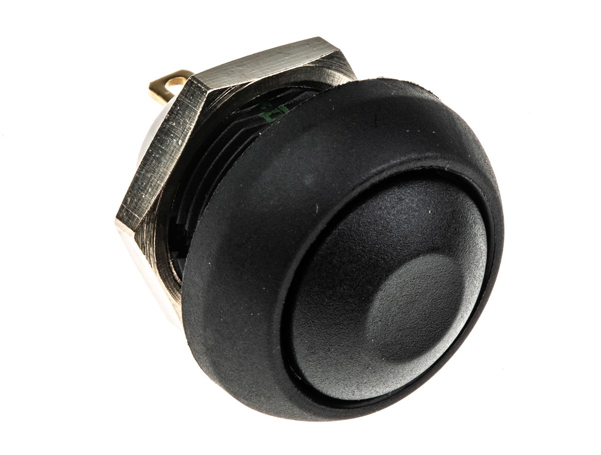Nasadka przełącznika Chwilowy Jednobiegunowy jednopozycyjny (SPST) średnica wycięcia 13.6mm, montaż panelowy Przycisk