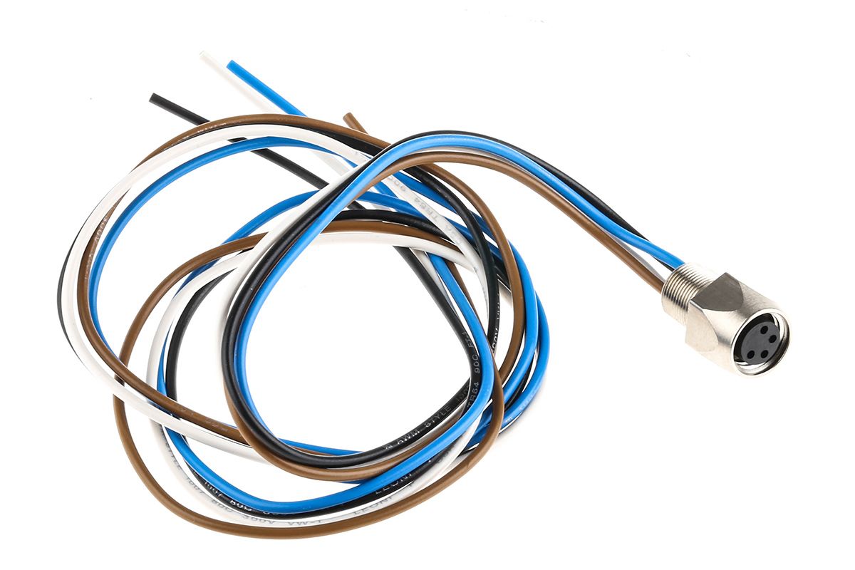Belden RKMF 4 Straight Female M8 to Unterminated Sensor Actuator Cable, 4 Core, 0.5m