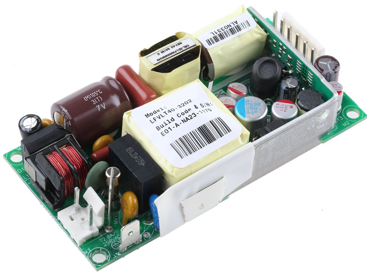 EOS Open Frame, Switching Power Supply, 5.2 V dc, 14.6 V dc, 1.5 A, 6 A, 500mA, 40W