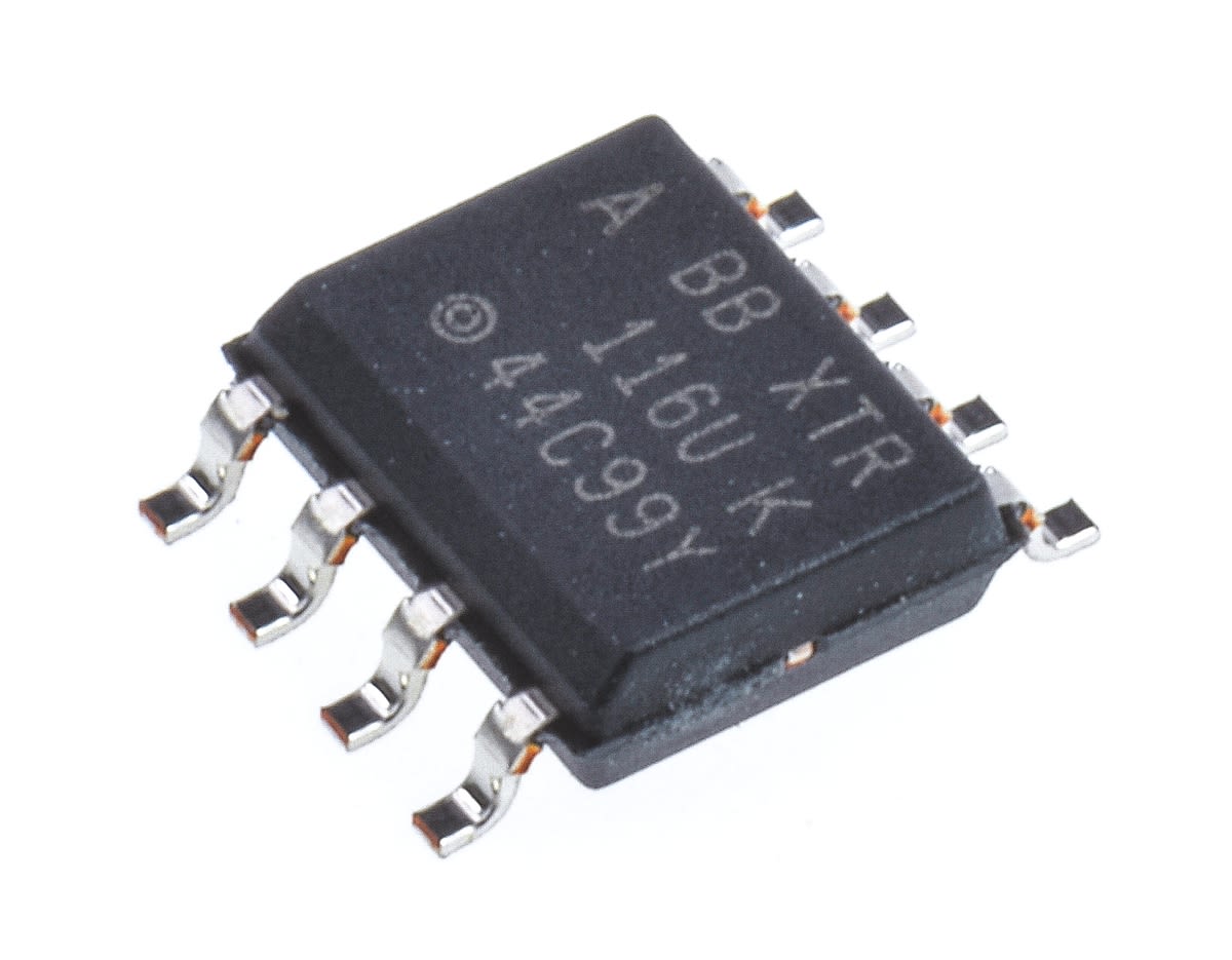 XTR116UA Texas Instruments, 4 → 20 mA Current Loop Transmitter 5V 8-Pin SOIC