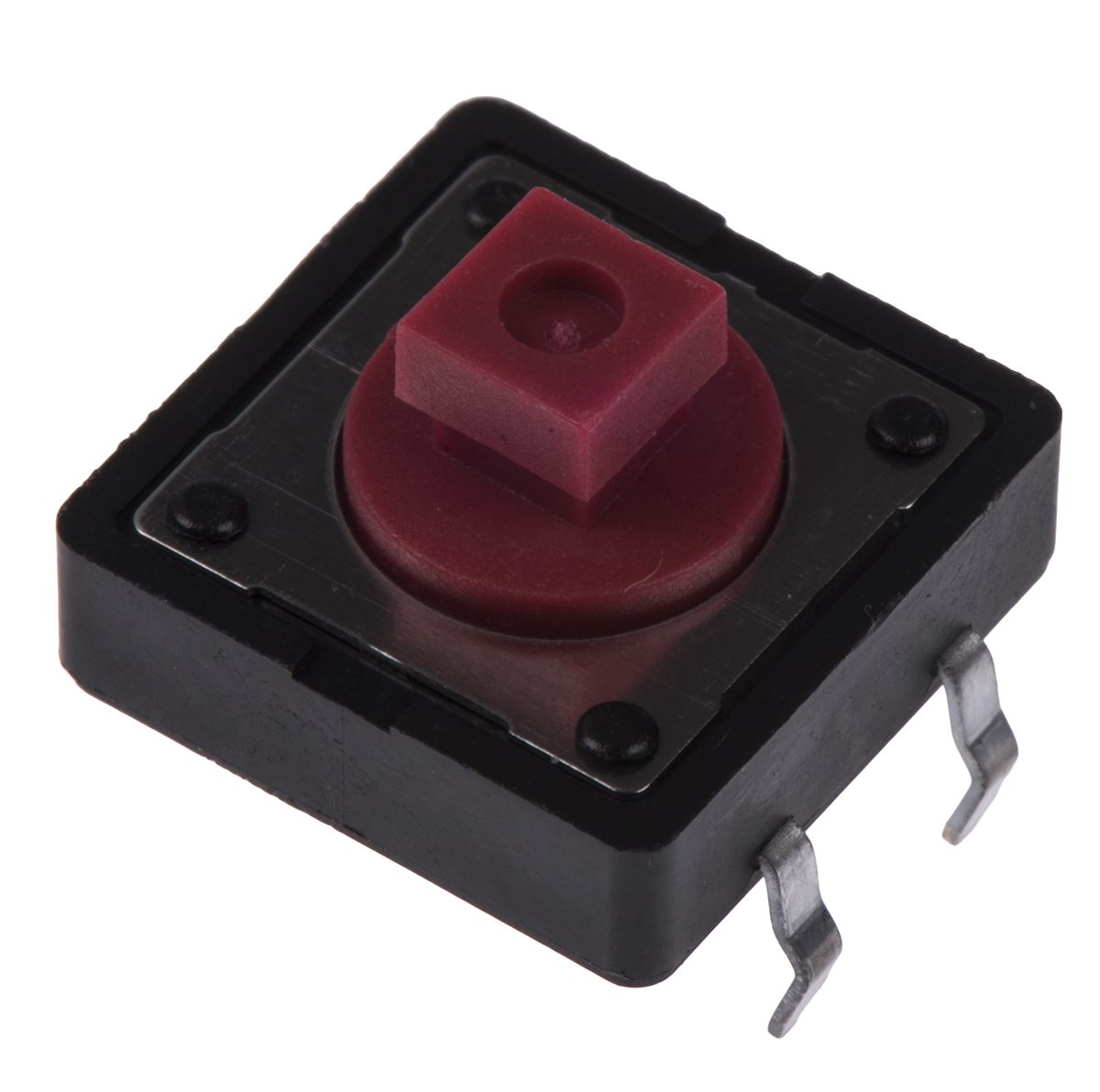 Dotykový spínač, barva ovladače: Červená, typ ovladače: Píst Jednopólový jednopolohový (SPST) 50 mA při 12 V DC 7.3mm