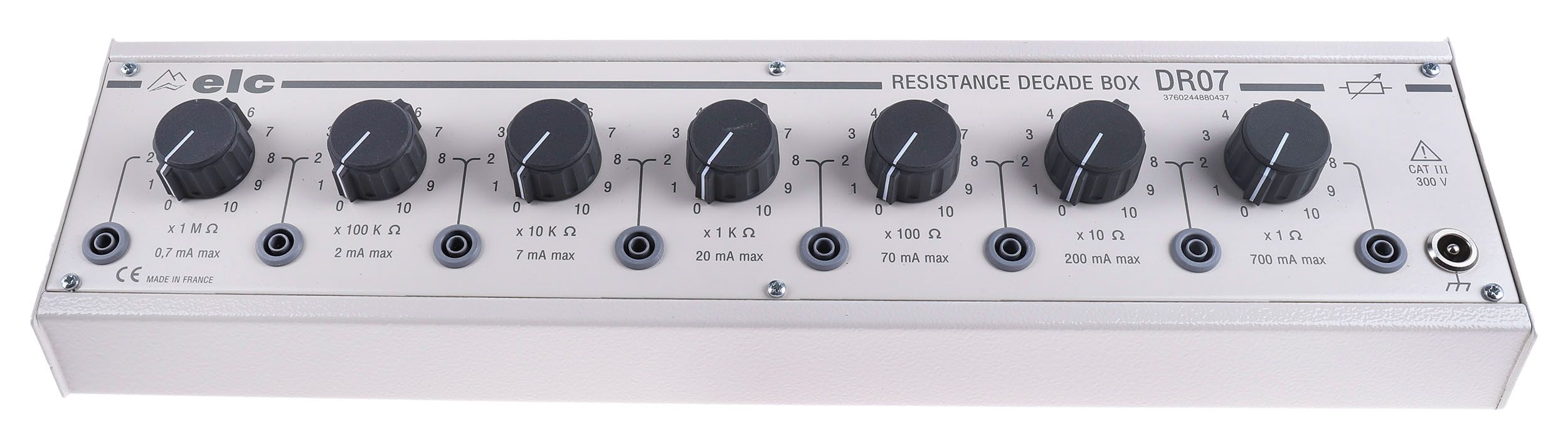 ELC Resistance Decade Box, Resistance Resolution 1Ω, Absolute Maximum Resistance Measurement 11.111MΩ