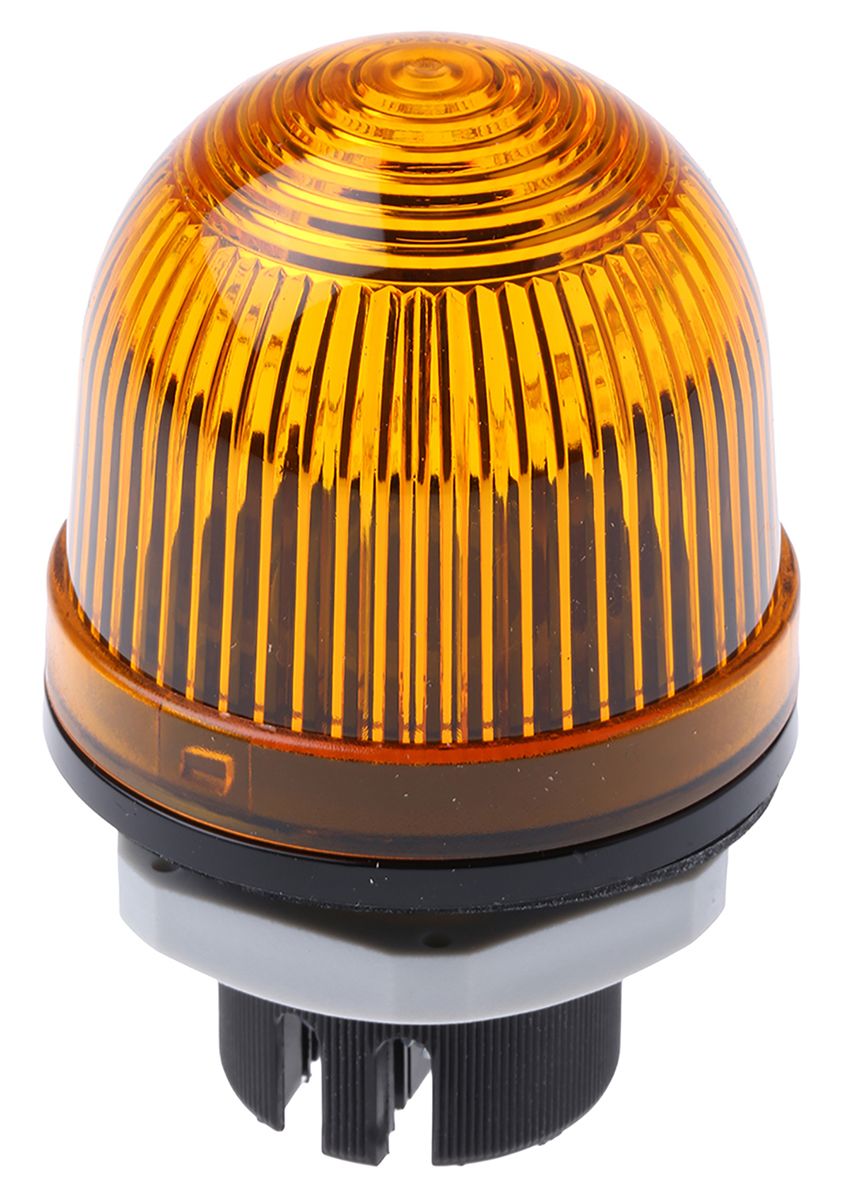 Werma EM 800 Series Yellow Steady Beacon, 12 → 230 V ac/dc, Panel Mount, Incandescent Bulb, IP65