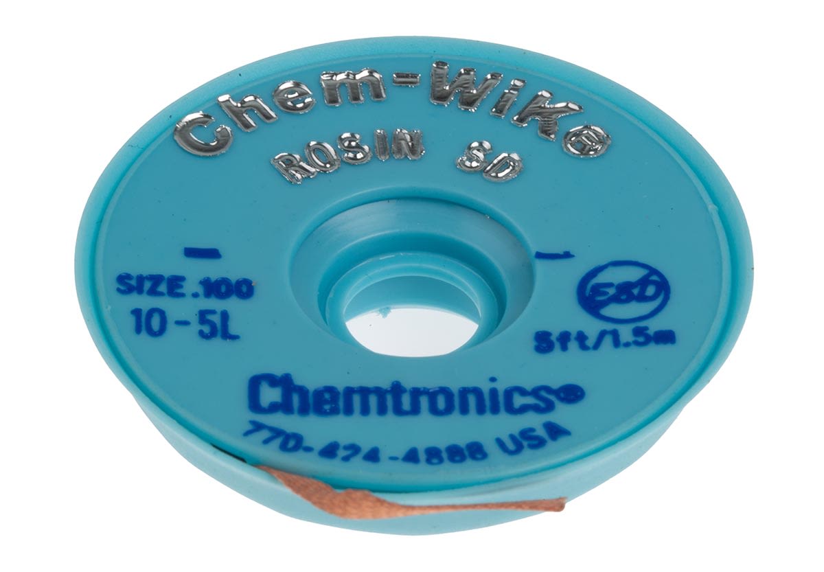 Chemtronics 1.5m Desoldering Braid, Width 2.5mm