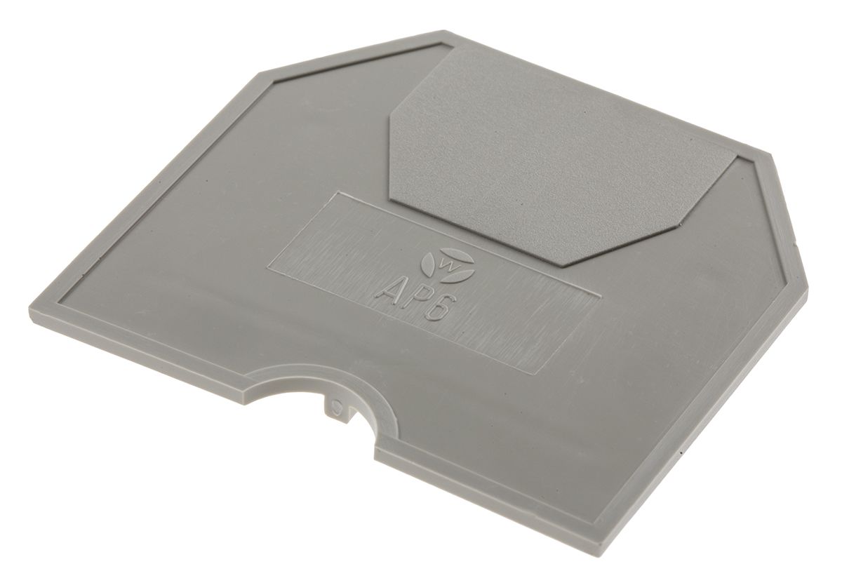RS PRO End Cover for Use with DIN Rail Terminal Blocks