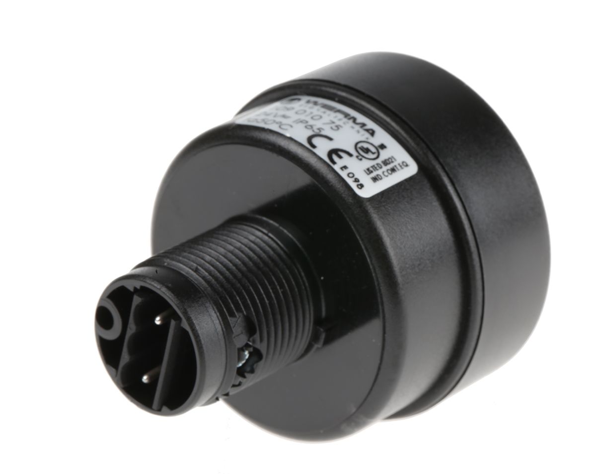 109.010.75 | Werma Black Single-Tone Buzzer, 24 V ac/dc, 80dB at 1 ...