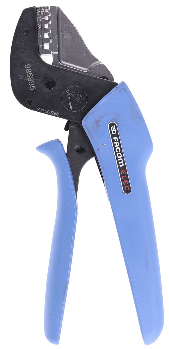 Facom Hand Crimping Tool for Insulated Terminal, 0.5mm²