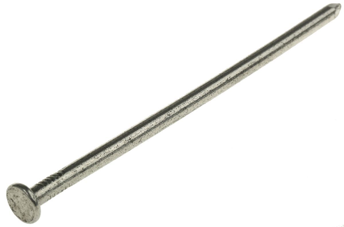 RS PRO Bright Steel Round Nails' 150mm' 500g Bag