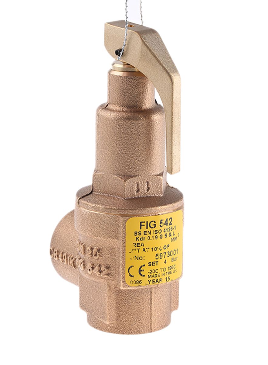 Nabic Valve Safety Products 4bar Pressure Relief Valve With Female BSP 3/4 in BSP Female Connection and a BSP 3/4