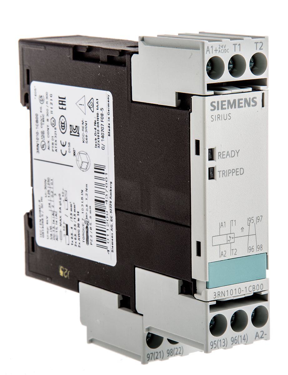 3RN10101CB00 Siemens Thermistor motor protection relay Monitoring Relay, +60 → +180°C, SPDT RS