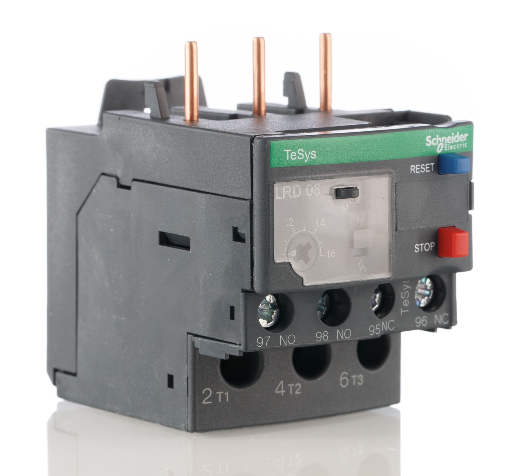 Schneider Electric Overload Relay - 1NO + 1NC, 1 → 1.6 A F.L.C, 1.6 A Contact Rating, 3P, TeSys