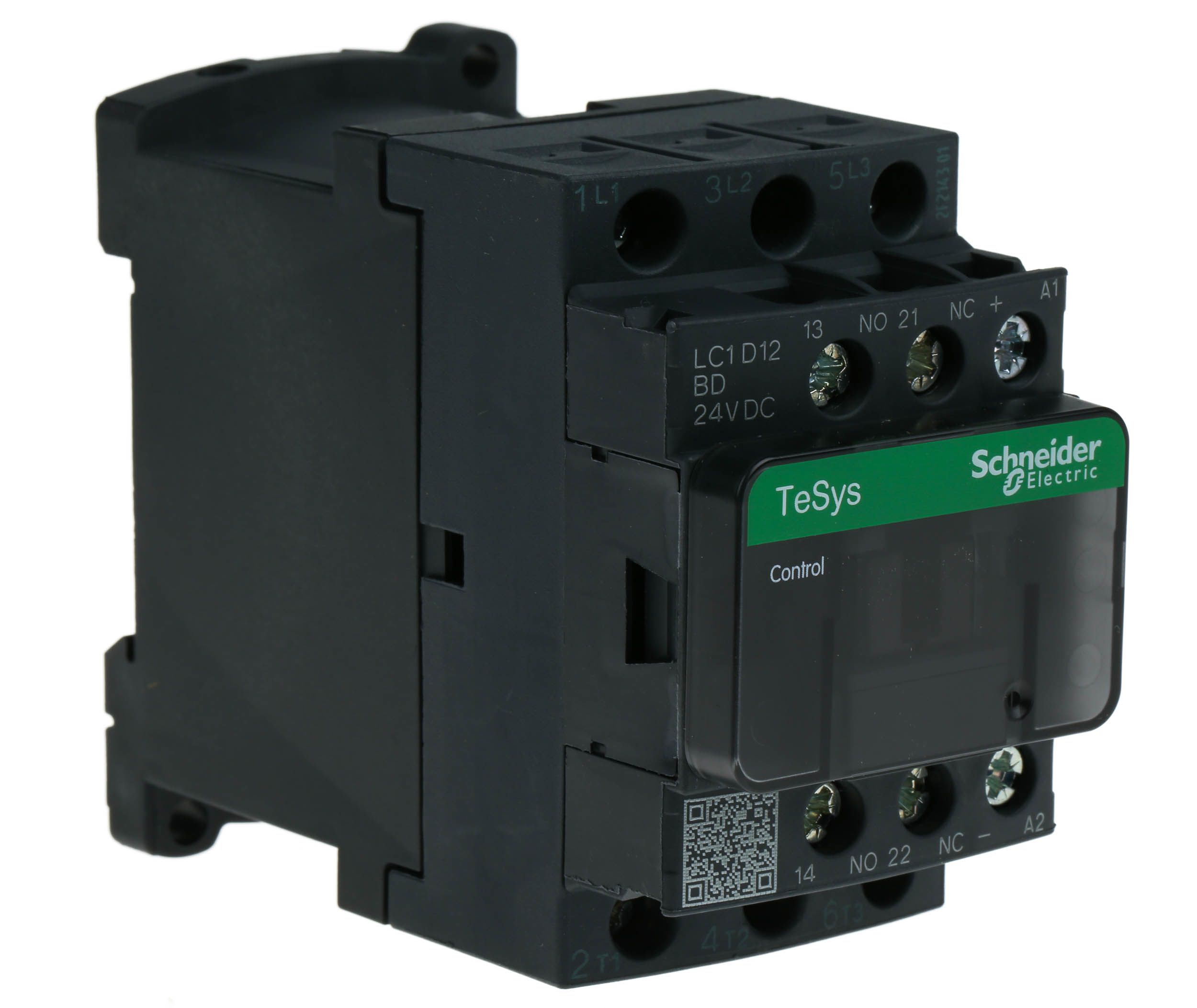Schneider Electric TeSys D LC1D Contactor, 24 V dc Coil, 3 Pole, 12 A, 5.5 kW, 3NO