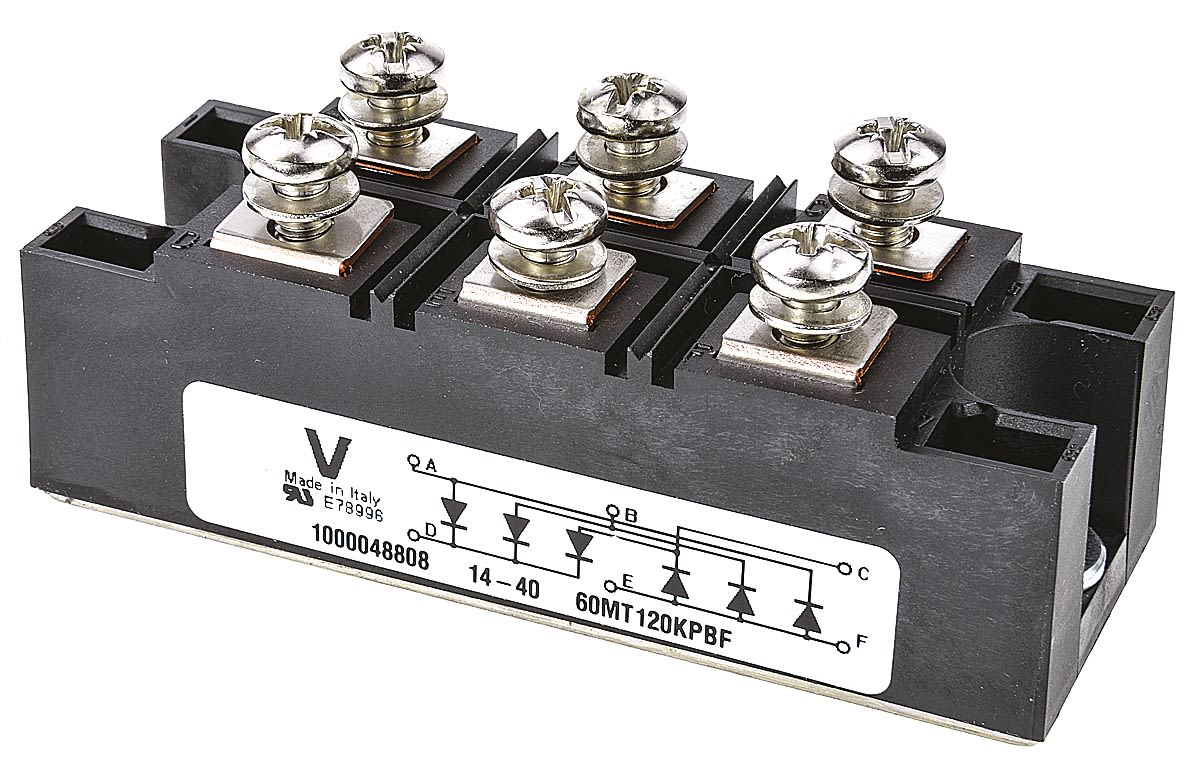 VS-60MT120KPBF | Vishay Bridge Rectifier Module, 60A, 1200V, 3-phase, 6 ...