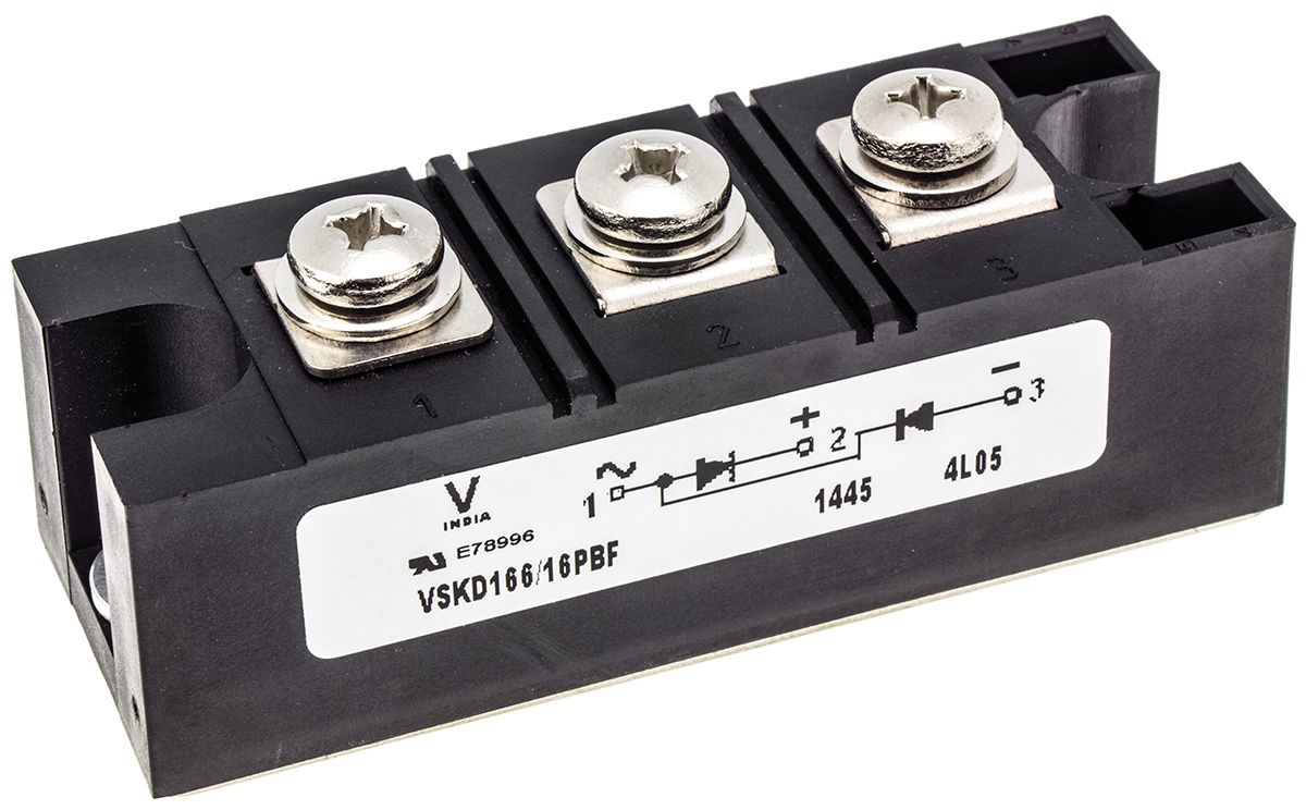 Vishay 1600V 165A, Dual Rectifier Diode, 3-Pin INT-A-PAK VS-VSKD166 ...