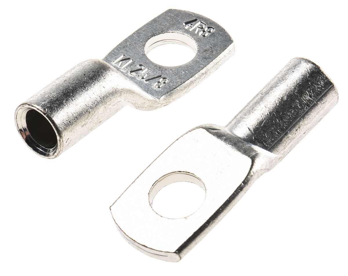 Klauke Uninsulated Ring Terminal, M8 Stud Size, 25mm² to 25mm² Wire Size