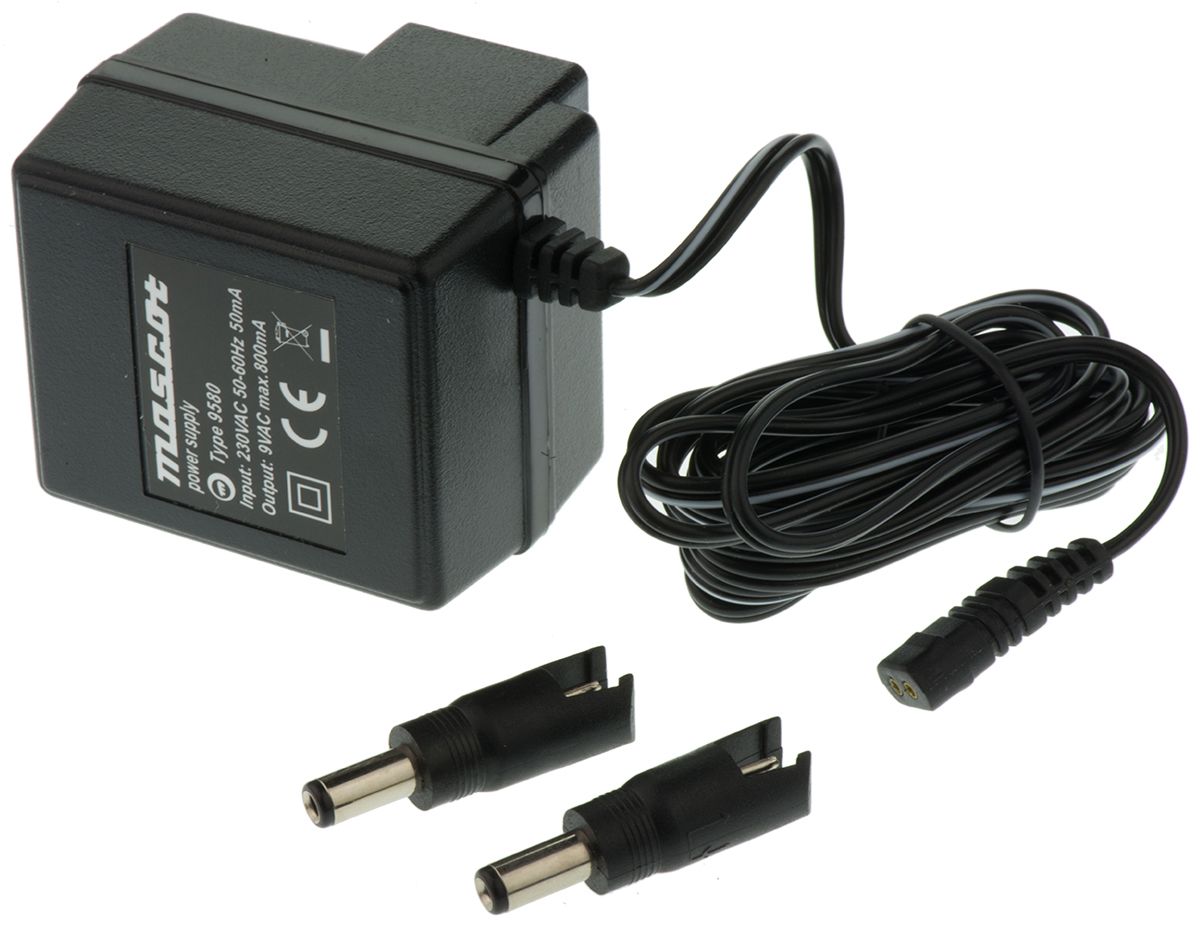 9580000055 Adaptador AC/DC Mascot 230V ac, 9V ac, 1 salida, Adaptador 9580000055 Adaptador AC/DC Mascot 230V ac, 9V ac, 1 salida, Adaptador