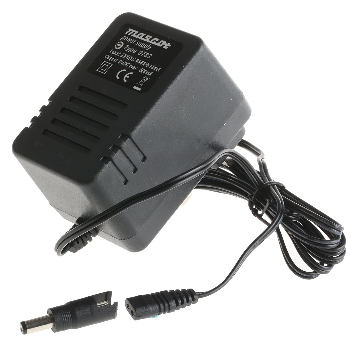 9783000045 Adaptador AC/DC Mascot 230V ac, 9V dc, 1 salida, Adaptador 9783000045 Adaptador AC/DC Mascot 230V ac, 9V dc, 1 salida, Adaptador