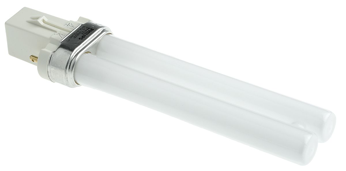 G23 Twin Tube Shape CFL Bulb, 7 W, 4000K, Cool White Colour Tone