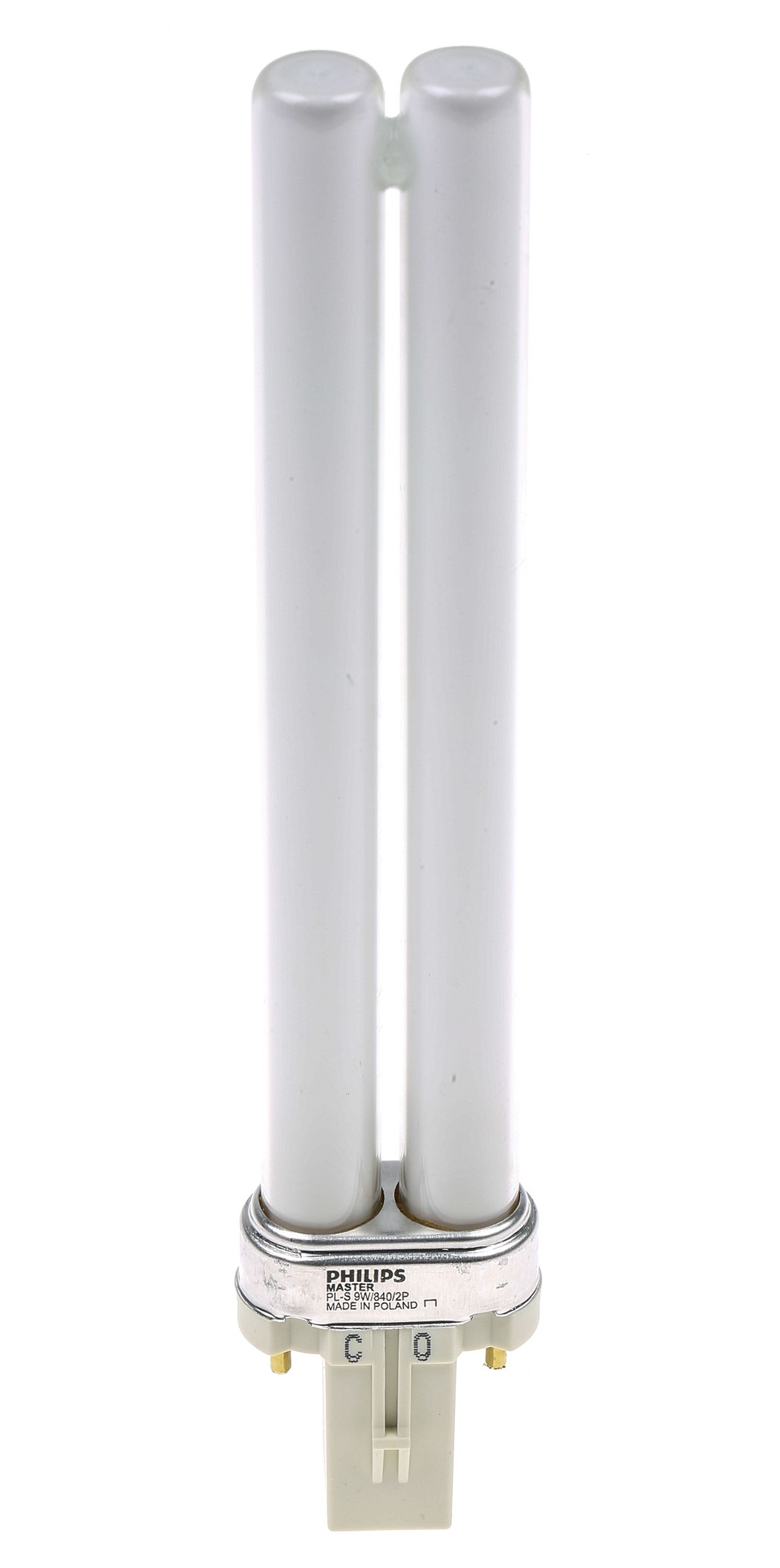 G23 Twin Tube Shape CFL Bulb, 9 W, 4000K, Cool White Colour Tone