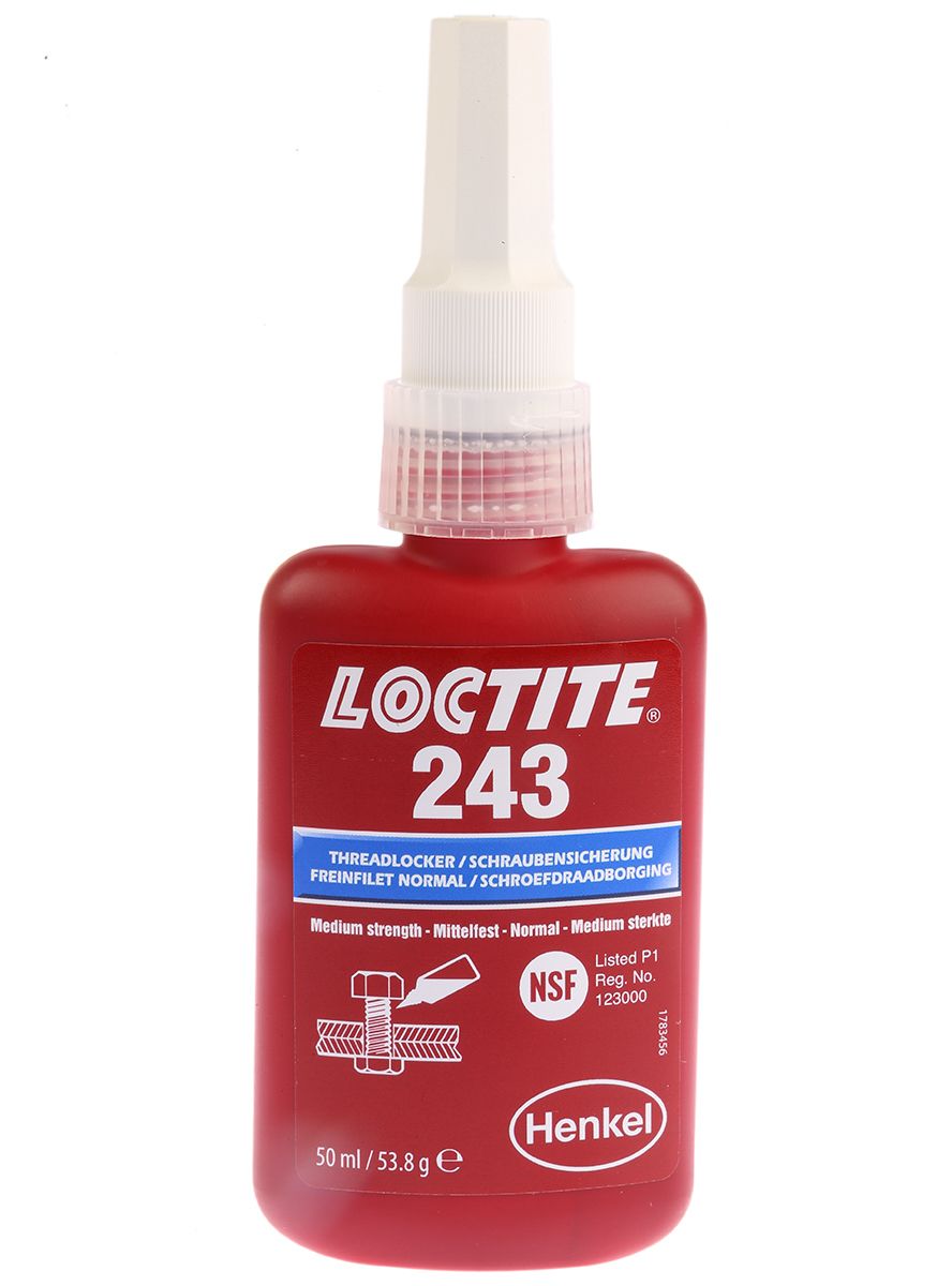 1335885 Loctite Loctite 243 Blue Threadlocking Adhesive, 50 ml, 2 h