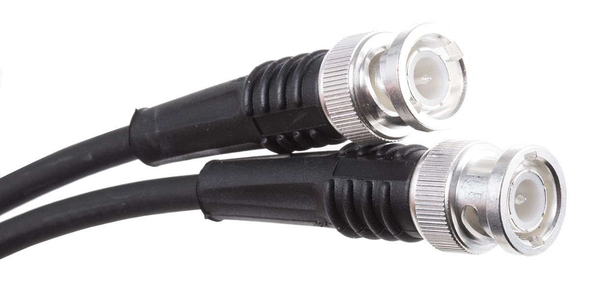 TE Connectivity Male BNC to Male BNC Coaxial Cable, RG58, 50 Ω, 1.8m