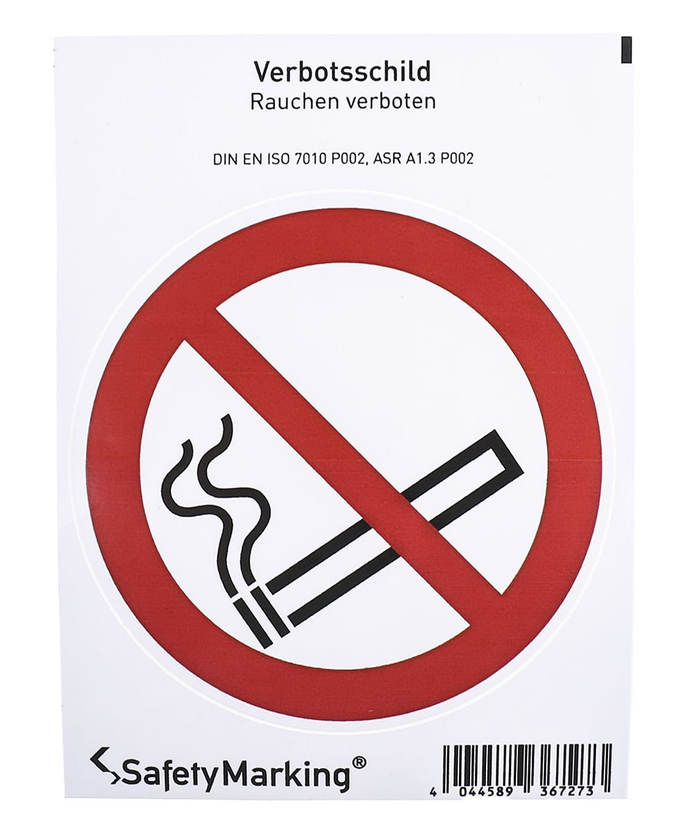 Znak zákazu, PVC, Černá/červená/bílá Zákaz kouření Žádné Ano Štítek