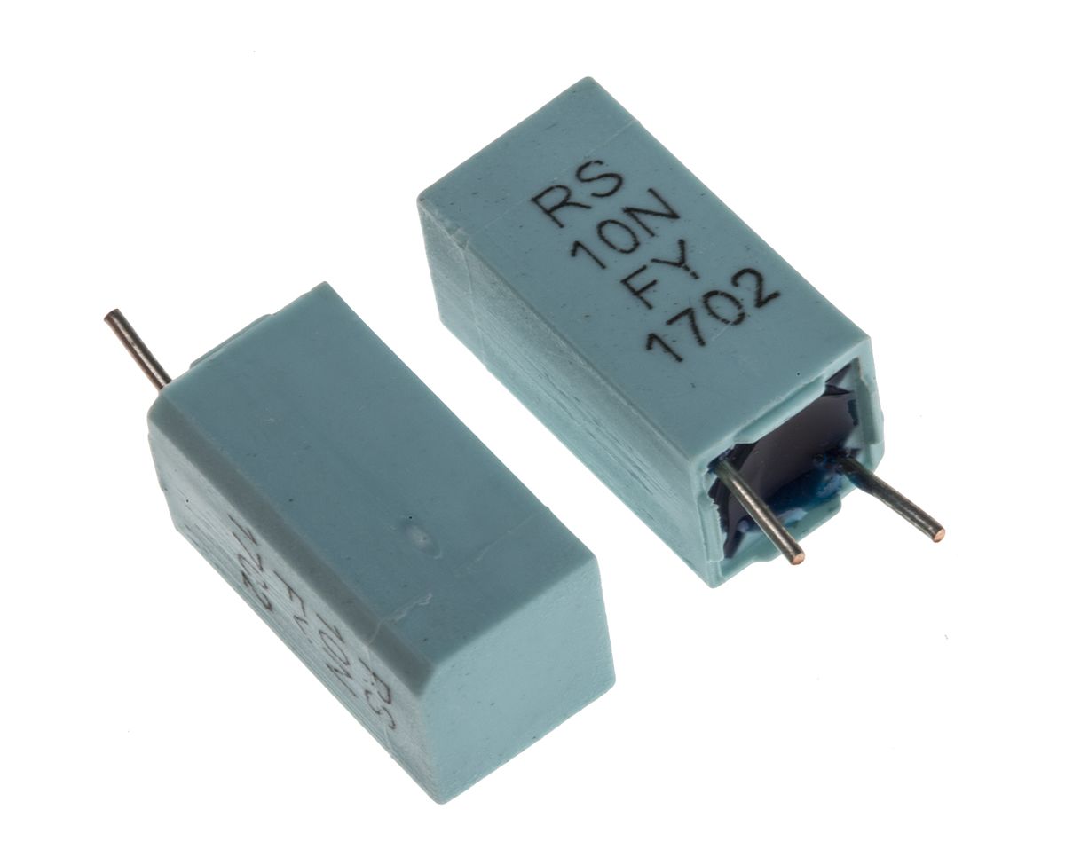 RS PRO Polystyrene Film Capacitor, 63V dc, ±1%, 10nF, Through Hole