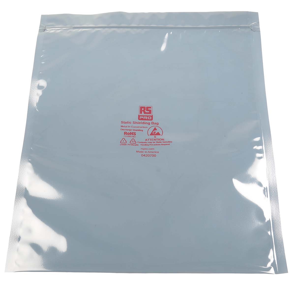 RS PRO Static Shielding Bag 254mm(W)x 305mm(L)