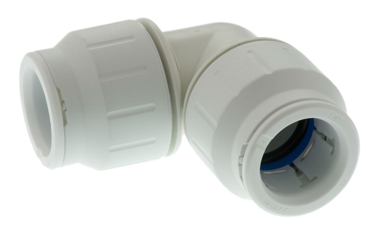 PEM0322W | John Guest 90° Elbow PVC Pipe Fitting, 22mm | RS