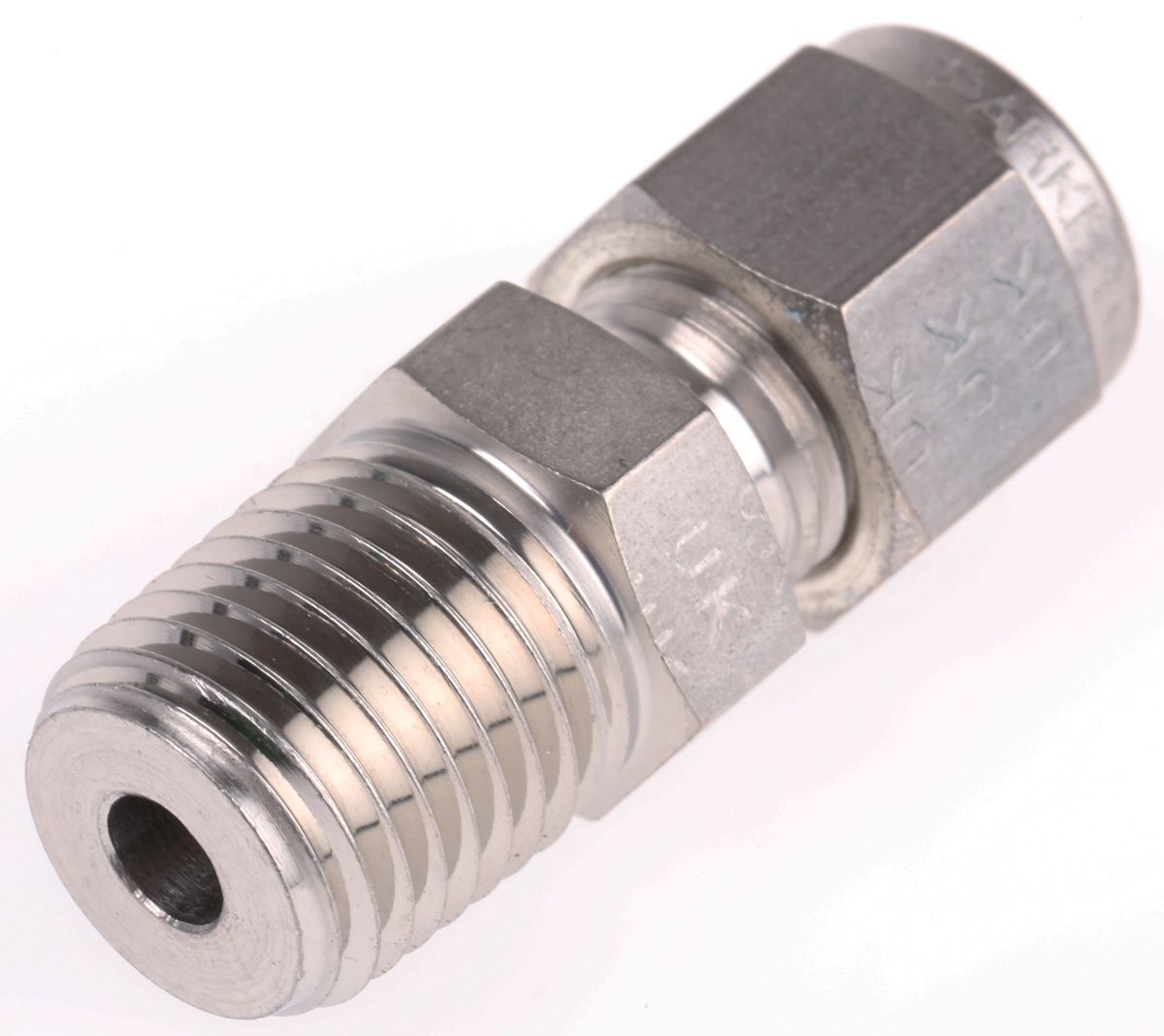Parker Stainless Steel Pipe Fitting, Straight Coupler NPT 1/4in