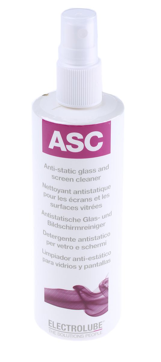 ASC250ML Electrolube 250ml AntiStatic Glass Cleaner RS