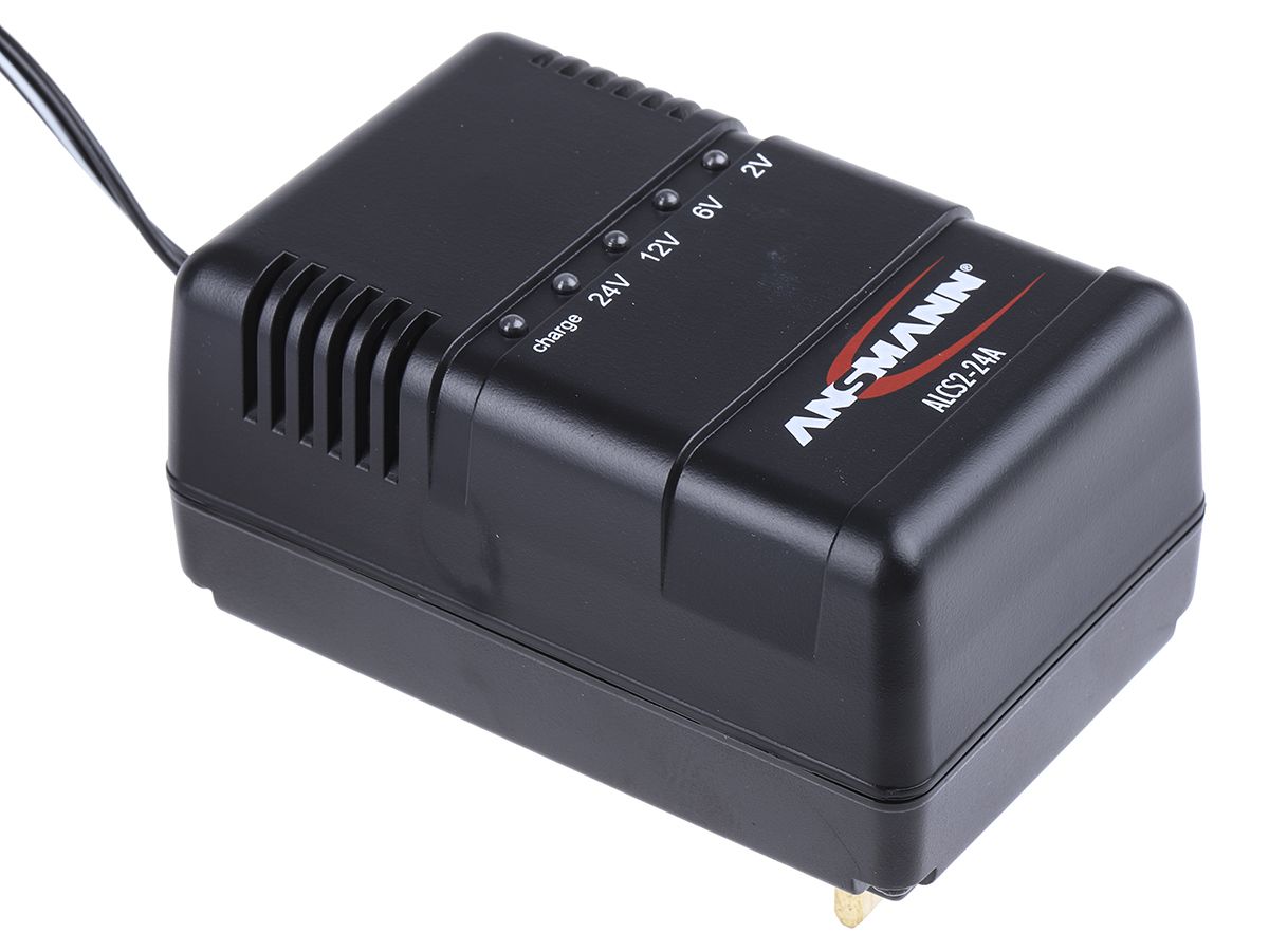Ansmann ALCS 2-24A Battery Charger For Lead Acid 2V 900mA with UK plug