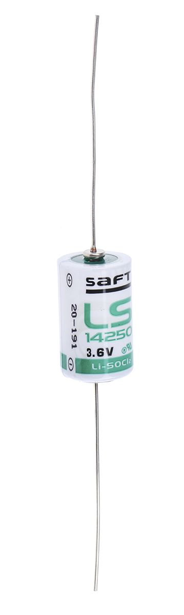Saft 1/2 AA Batterie, 3.6V / 1.2Ah Li-Thionylchlorid, Drahtanschluss