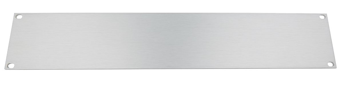 RS PRO Aluminium Frontplatte 2U, 482.6 x 88.1mm, Unlackiert