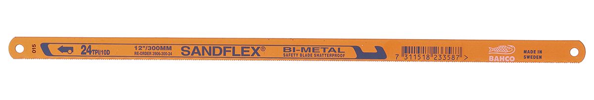 Bahco 300.0 mm Spring Steel Hacksaw Blade, 24 TPI