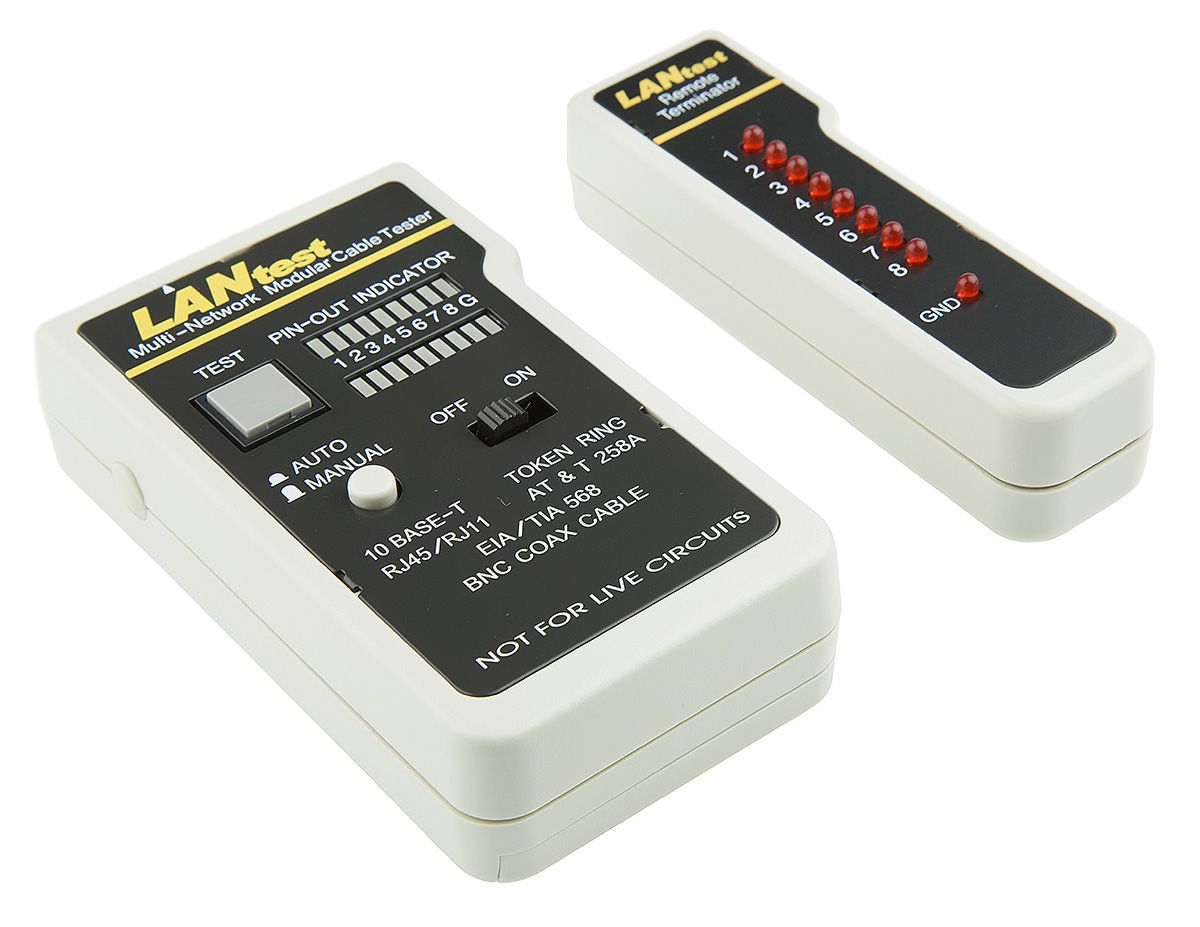RS PRO Cable Tester Coaxial, RJ45
