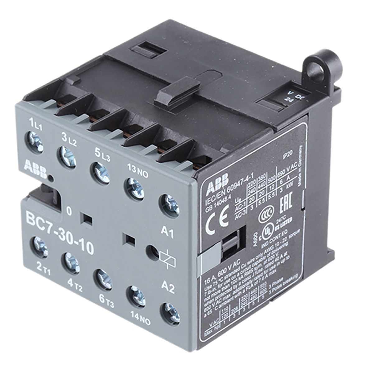 GJL1313001R0101 | ABB BC7 B Contactor, 24 V Dc Coil, 3 Pole, 9 A, 5.5 ...