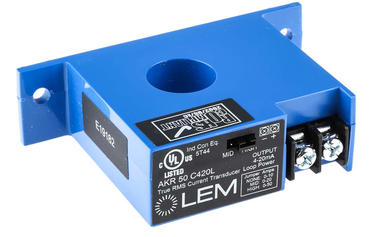 AKR 50 C420L LEM AKR Series Current Transformer, 50A Input, 501, 4 →