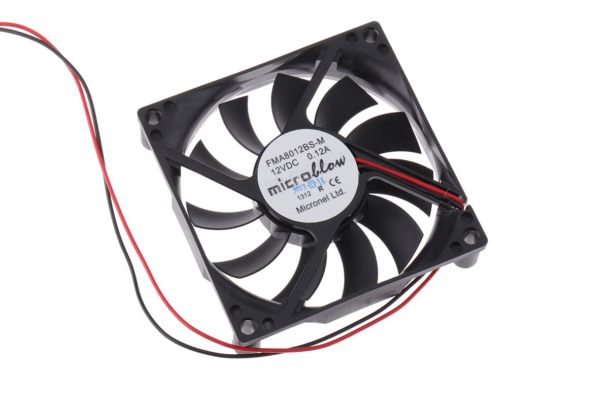 FMA8012BS-M | Micronel FMA Series Axial Fan, 12 V Dc, DC Operation, 42 ...