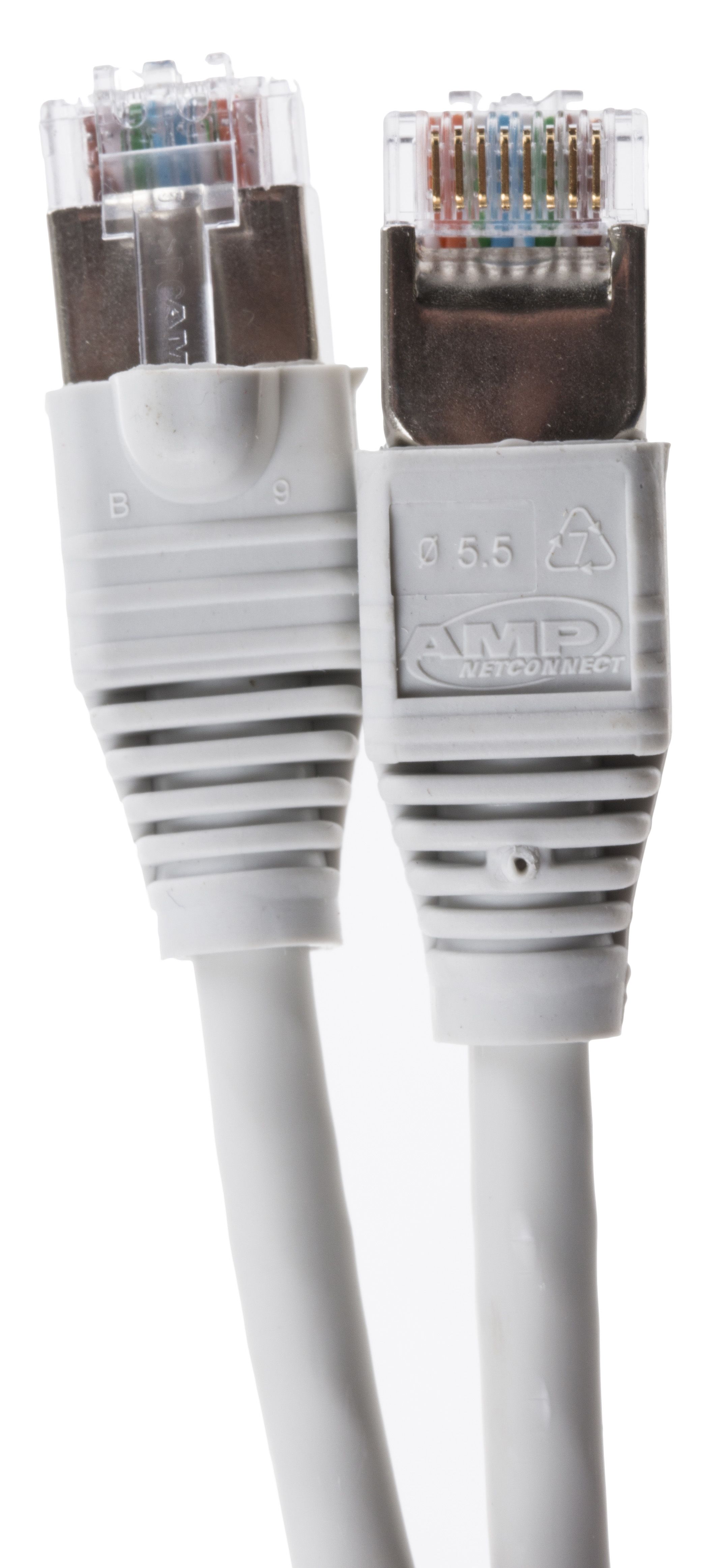 1711093 3 COMMSCOPE Cat6 Cable Plug To Plug U UTP Shield Grey LSZH 