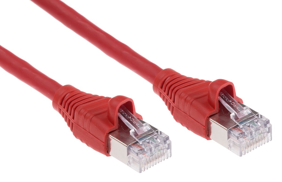 17110962 Red AMP Cat6 RJ45 UTP patch lead,2m RS