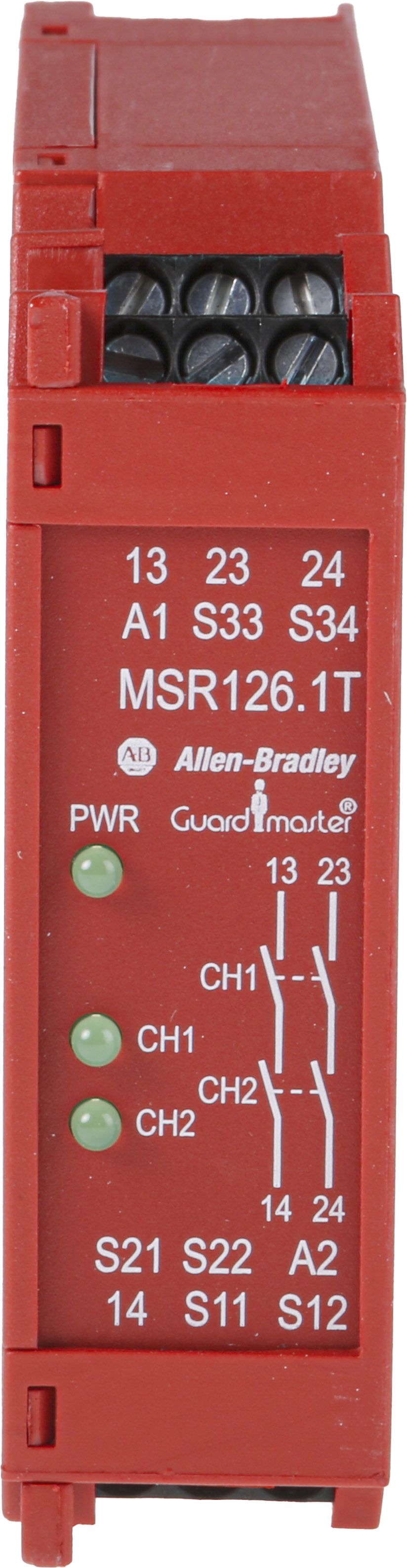 Rockwell Automation MSR126.1T Series Dual-Channel Light Beam/Curtain, Safety Switch/Interlock Safety Relay, 24V ac/dc,