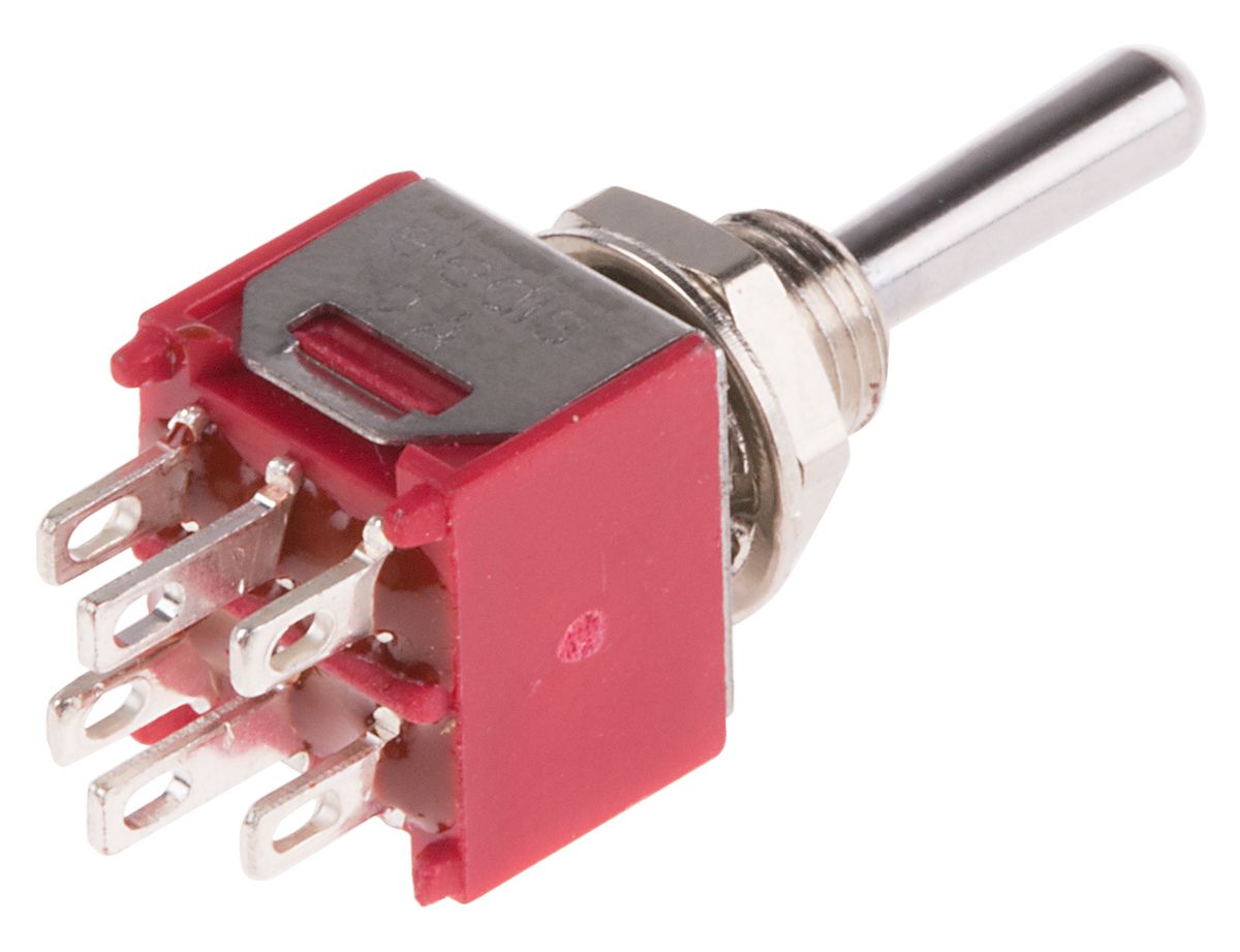 RS PRO Toggle Switch, Panel Mount, OnOffOn, DPDT, Solder Terminal RS