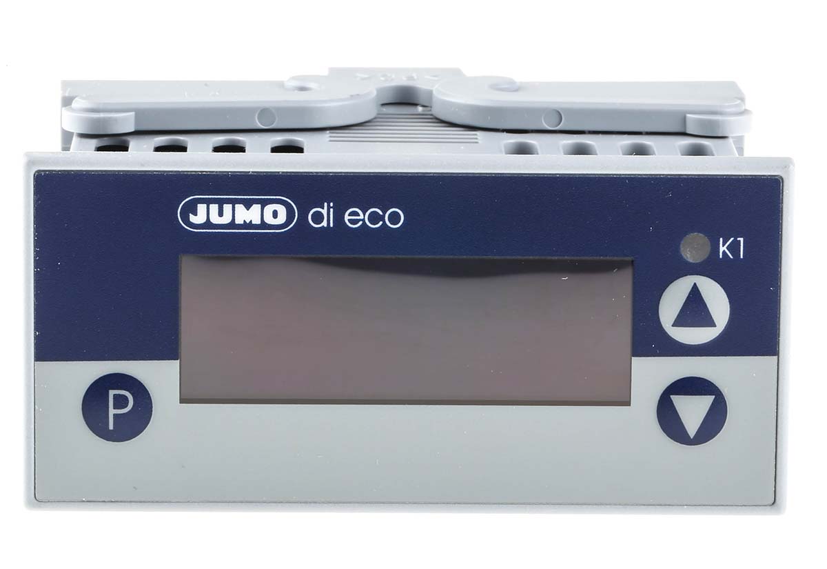 Jumo di eco LCD Einbaumessgerät für Temperatur H 36mm B 76mm 3-Stellen T. 56mm 13 mm Ziffernhöhe