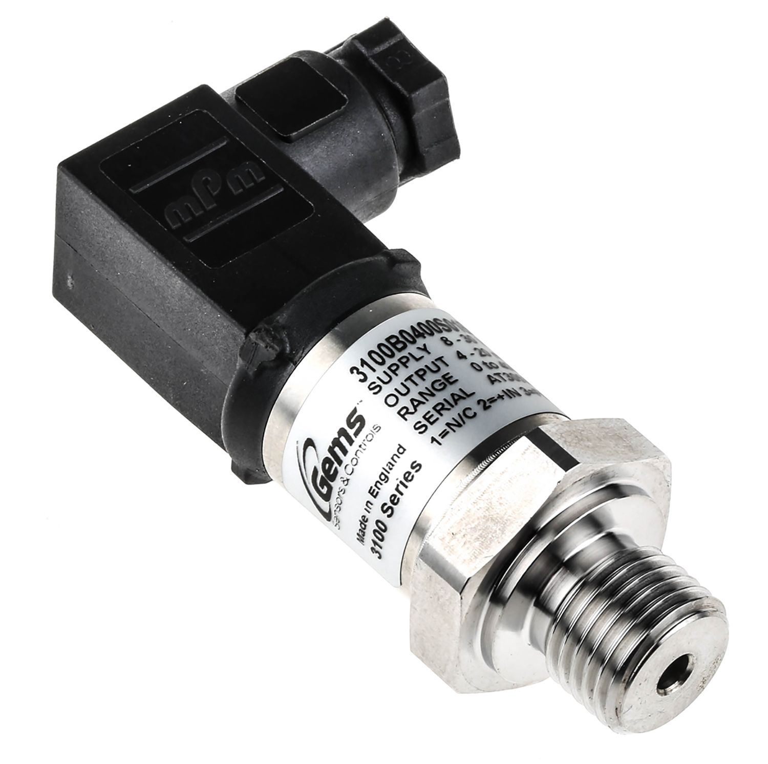 3100B0400S01B000 Gems Sensors Gauge for Various Media Pressure Sensor, 400bar Max Pressure