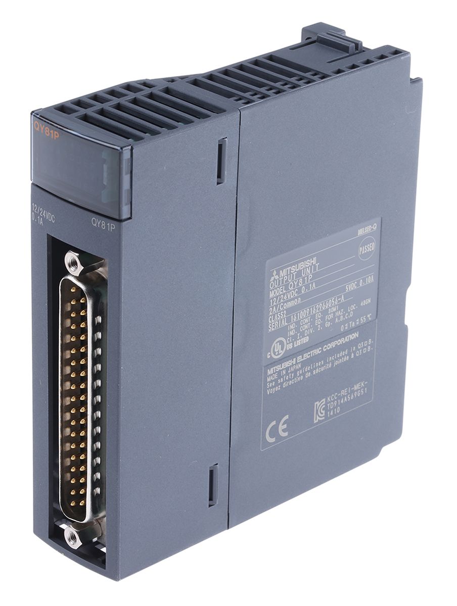Mitsubishi PLC I/O Module for use with MELSEC Q Series, 98 x 27.4 x 90 mm, Digital, Transistor, MELSEC Q, 12 →